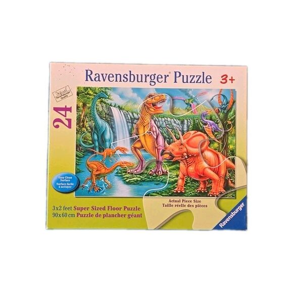 Dinosaur Pals 24 Piece #055418 Super Sized Floor Puzzle Ravensburger 3×2 Jigsaw - Picture 2 of 7